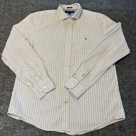 Tommy Hilfiger Other - Tommy Hilfiger Shirt Mens Medium  Plaid 80's 2Ply Fabric Cotton Long Sleeve‎